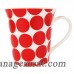 Home Basics Polka Dot 12 oz. Novelty Bone China Coffee Mug GCQS1125